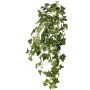 ARJANA artificial ivy hanging plant, support stick, flame-retardant, green and white, 75 cm
