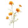 Artificial branch of marigold PONGAU, orange, 70 cm, Ø 5–7 cm