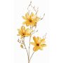 False magnolia branch LEAFY, yellow-gold, 4ft/115cm
