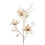 False magnolia branch LEAFY, beige-gold, 4ft/115cm