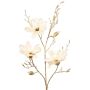 False magnolia branch LEAFY, cream-gold, 4ft/115cm
