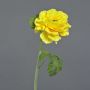 Artificial ranunculus KRISTY, yellow, 60cm, Ø10cm