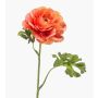 Artificial ranunculus KRISTY, salmon-orange, 60cm, Ø10cm