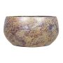 Vintage ceramic planter MAGO, washed effect, gold, 5.5"/14 cm, Ø 12"/29 cm