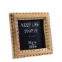 ALVAR mango wood picture frame, seam design, brown, 13x13x2cm