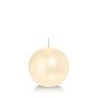 Ball candle MAEVA in cellophane foil, cream, Ø3.1"/8cm, 25h - Made in Germany