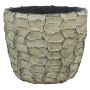 Textured ceramic planter SILVAM, dark grey, 4.1"/10.5cm, Ø4.9"/12.5cm