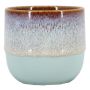 Ceramic plant pot ULMUS with colour gradient, light blue, 3.1"/8cm, Ø3.1"/8cm