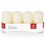 Advent candles JENARO, 4 pieces, biscuit, 10cm, Ø5cm, 23h - Made in Germany