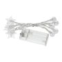 CASSATA string of lights with 10 LED star baubles, battery-powered, 90cm