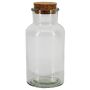 LORRIE cork-lidded glass, clear, 16cm, Ø8cm
