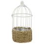 TUKFE reed birdhouse plant basket, hanging, beige-white, 40cm, Ø18cm