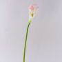 Artificial flower Calla TERESA, white-pink, 28"/70cm, 3.9"x7"/10x18cm
