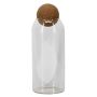SEGGY storage jar with cork stopper, clear, 24 cm, Ø 9 cm