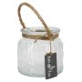 Lantern KAPPY with rope, patterned, clear, 4.3"/11cm, Ø4.3"/11cm