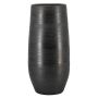 Large VINKAS ceramic vase with a marbled finish, black, 28"/70cm, Ø13"/32cm