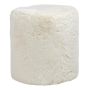 MILLE teddy stool, smooth, white, 45cm, Ø40cm