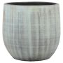 DELTA ceramic pot with grooves, light blue-grey, 30 cm, Ø32 cm