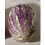 DUKI Easter egg with hanging string, purple, 12 cm