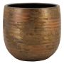 RODYN ceramic pot with grooves, colour gradient, gold, 45cm, Ø49cm