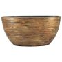 Oval ceramic bowl RODYN with grooves, colour gradient, gold, 19"x8"x10"/49x20x25cm