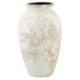 SENTIF textured ceramic vase, antique white, 50cm, Ø26cm