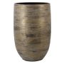 RODYN ceramic vase with grooves, colour gradient, brown, 50 cm, Ø32 cm