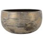 Ceramic bowl RODYN with grooves, colour gradient, brown, 5.5"/14cm, Ø11"/29cm