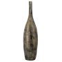 RODYN decorative ceramic vase with grooves, colour gradient, brown, 120 cm, Ø29 cm