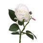 Artificial flower rose VRONI, white, 12"/30cm, Ø 2.4"/6cm
