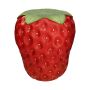 Storage table MOLANI in strawberry shape, red-green-white, 17"/43cm, Ø16"/39,5cm