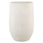 SOLIM plant vase, relief pattern, ceramic, white, 50 cm, Ø32 cm