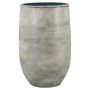 SOLIM plant vase, relief pattern, ceramic, blue-grey, 50 cm, Ø32 cm