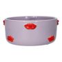 ADELIA decorative bowl with lip motif, ceramic, lilac-red, 8 cm, Ø18.5 cm