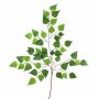 Artificial birch branch NIKOLAJ, green, 28"/70cm