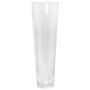 AMNA OCEAN conical floor vase, made from recycled glass, clear, 50cm, Ø15cm