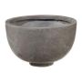 Round plant bowl NARUKO, e.g. for pedestal column, 3 pieces, fibreglass, grey, 14"x8"/35x21,5cm, 18"x11"/46x29cm, 21"x13"/53x33cm