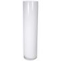 SANSA OCEAN cylindrical glass floor vase, white, 60 cm, Ø15 cm