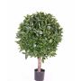 Decorative cherry laurel ball KLIO, real trunk, with fruits, 3ft/100cm, Ø 31"/80cm