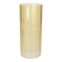 BLANDINA flower vase, glass, ribbed, yellow-transparent, 24 cm, Ø 10 cm