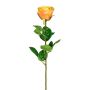 Artificial flower rose NORLAN, apricot, 28"/70cm, Ø3.1"/8cm