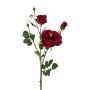 Decorative rose branch FRALGO, red, 26"/65cm
