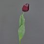 Artificial tulip PILVI, iced, dark red, 26"/65cm, Ø 2"/5cm