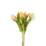 Artificial tulip bouquet LEANA, yellow-pink-white, 12"/30cm, Ø8"/20cm