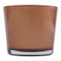 Glass planter ALENA METALLIC, bronze metallic, 4.3"/11cm, Ø4.5"/11.5cm