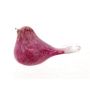 Decorative figurine Bird ABOLLA made of glass, fuchsia-transparent, 4.7"x2.8"x2.8"/12x7x7cm
