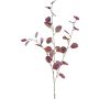 Decorative eucalyptus branch PLOHIN, glitter, dark red, 95 cm