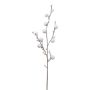 Artificial cotton branch GRIFON with fruits, white, 3ft/90cm
