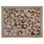 BJARKA lap tray, log motif, brown, 43x33x7cm