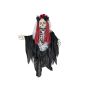 Halloween skeleton figure LA CATRINA with roses in the hair, sound and movement function, LEDs, 24"x12"x3ft/60x30x100cm